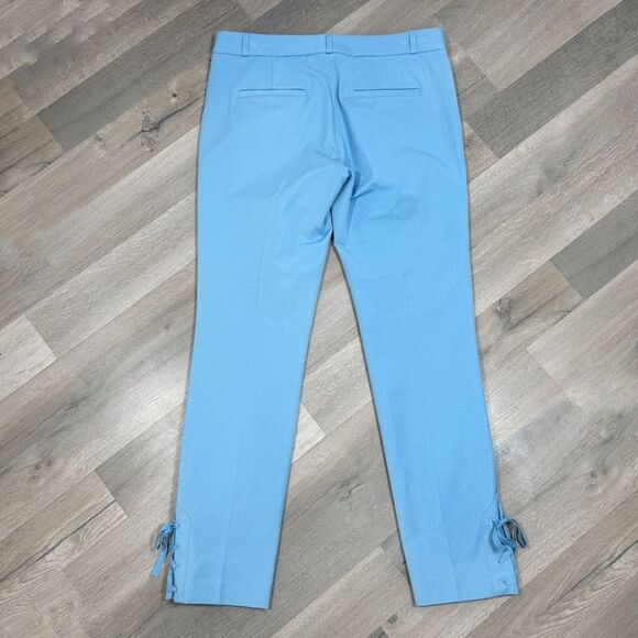 Banana Republic Lace Up Ankle Sloan Crop Pants Sky Blue 8 Long - Picture 9 of 15